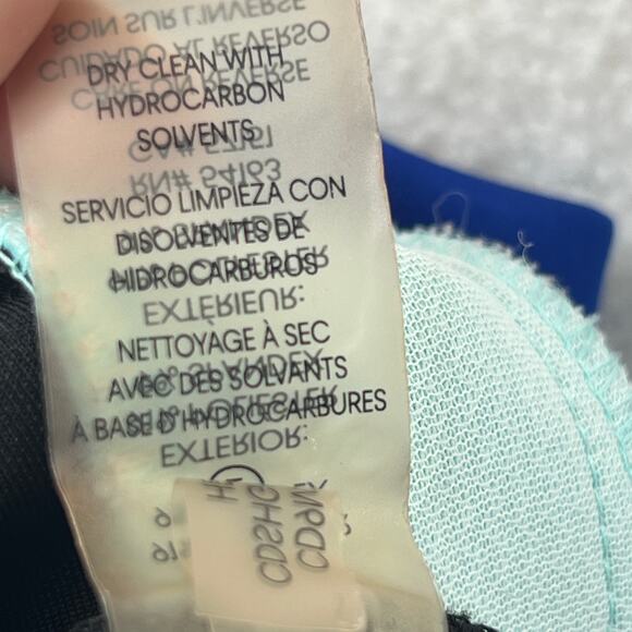 Calvin Klein Sleeveless Color-Block Sheath Dress 4 Green Blue Sleeveless Fitted - Picture 9 of 13